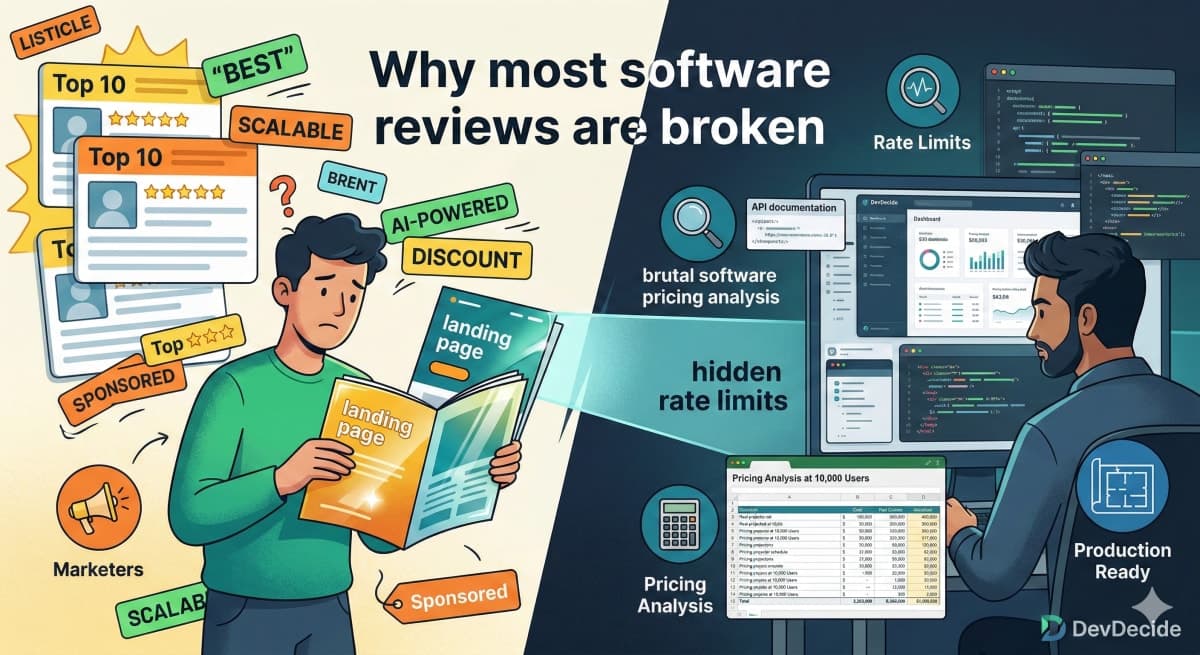 Architecture diagrams used in DevDecide engineering blogs